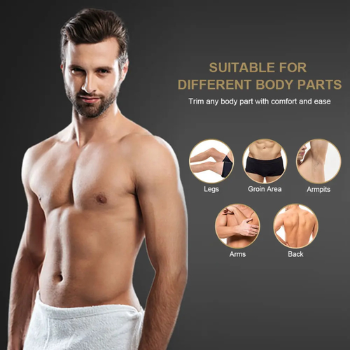 Men’s Body Groomer – Anti-Nick Trimmer with Ceramic Blade, Shower-Safe Design and Comfortable Grip for Full-Body Grooming