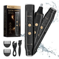 Akunbem Dual-Head Waterproof Trimmer – Ceramic Blade Body & Nose Groomer for Men and Women, Portable Grooming Essential