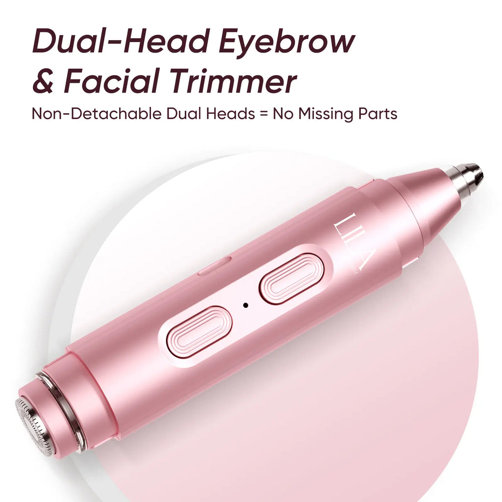 Electric Eyebrow Trimmer – 2-in-1 Facial Hair Remover for Brows, Upper Lip and Face, Compact Women’s Shaver